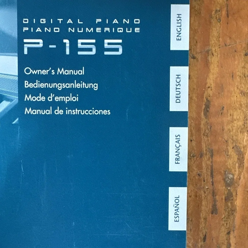Yamaha P-155 Digital Piano Owner's Manual Guide Book